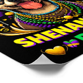Laat de Shenanigans beginnen Mardi Gras Dog Kinder Poster (Hoek)