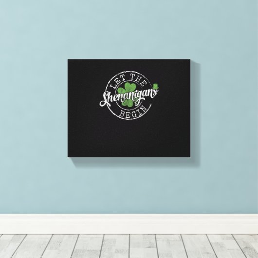 Laat de Shenanigans beginnen met de grappige kleve Canvas Afdruk (Insitu (Houten vloer))