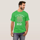 Laat de shenanigans beginnen met de Kinder volwass T-shirt (Voorkant volledig)