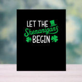 Laat de Shenanigans beginnen met grappige Shamrock Acryl Bord (Neutraal)