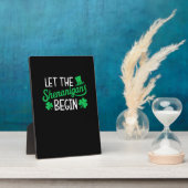 Laat de Shenanigans beginnen met grappige Shamrock Fotoplaat (Zijkant)
