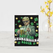Laat de Shenanigans beginnen met grappige Trump St Kaart (Gele Bloem)