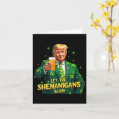 Laat de Shenanigans beginnen met grappige Trump St Kaart (Gele Bloem)