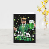 Laat de Shenanigans beginnen met grappige Trump St Kaart (Gele Bloem)