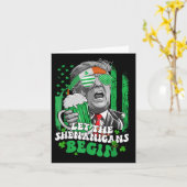 Laat de Shenanigans beginnen met grappige Trump St Kaart (Gele Bloem)