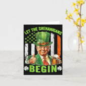 Laat de Shenanigans beginnen met grappige Trump St Kaart (Gele Bloem)