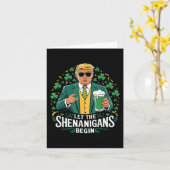 Laat de Shenanigans beginnen met grappige Trump St Kaart (Gele Bloem)