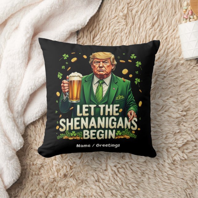 Laat de Shenanigans beginnen met grappige Trump St Kussen (Deken)