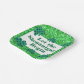 Laat de Shenanigans beginnen met groene sprankelkl Papieren Bordje (Gebogen)