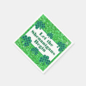 Laat de Shenanigans beginnen met groene sprankelkl Servet (Hoek)