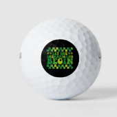 Laat de Shenanigans beginnen met Irish Groovy Retr Golfballen (Voorkant)