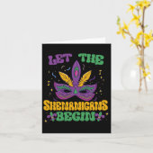 Laat de Shenanigans beginnen met Mardi Gras 2 Kaart (Gele Bloem)