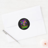Laat de Shenanigans beginnen met Mardi Gras 3 Ronde Sticker (Envelop)