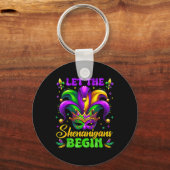 Laat de Shenanigans beginnen met Mardi Gras 4 Sleutelhanger (Voorkant)