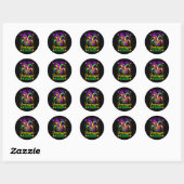 Laat de Shenanigans beginnen met Mardi Gras 5 Ronde Sticker (Vel)