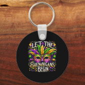 Laat de Shenanigans beginnen met Mardi Gras 8 Sleutelhanger (Voorkant)
