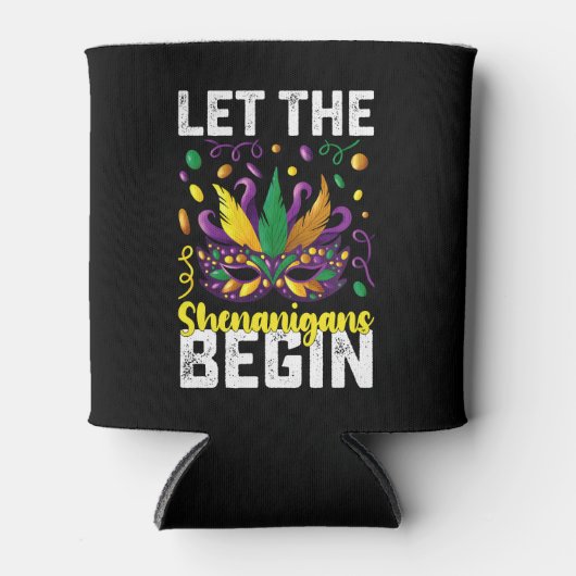 Laat de Shenanigans beginnen met Mardi Gras Carnav Blikjeskoeler (Voorkant)