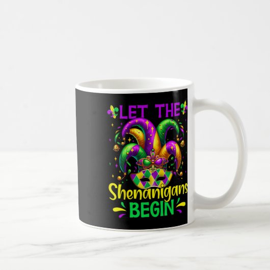 Laat de Shenanigans beginnen met Mardi Gras Koffiemok (Rechts)