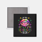 Laat de Shenanigans beginnen met Mardi Gras Lips N Magneet (Voorkant / Achterkant)