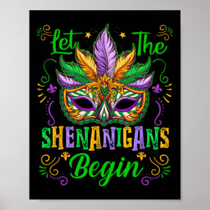 Laat de Shenanigans beginnen met Mardi Gras Mask N Poster