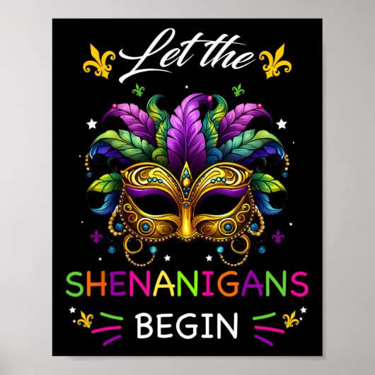 Laat de Shenanigans beginnen met Mardi Gras Party  Poster (Voorkant)