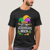 Laat de Shenanigans beginnen met Mardi Gras T-shirt (Voorkant)