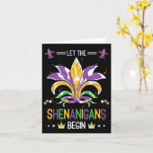 Laat de Shenanigans beginnen met Masquerade Costum Kaart (Gele Bloem)