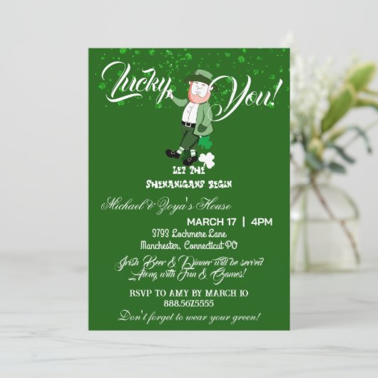 Laat de Shenanigans beginnen met Saint Patricks Da Kaart (Staand voorkant)