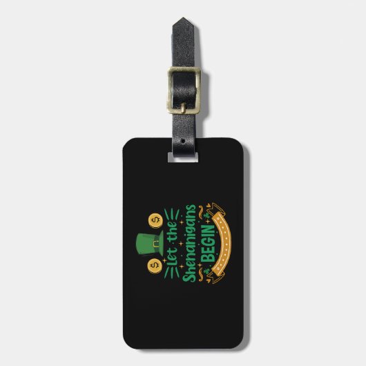 Laat de Shenanigans beginnen met St Patrick's Day Bagagelabel (Voorkant verticaal)