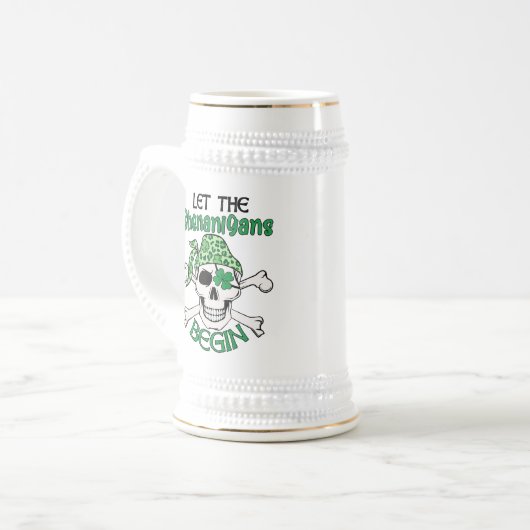 Laat de Shenanigans beginnen met St. Patrick's Day Bierpul (Voorkant links)