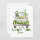 Laat de Shenanigans beginnen met St Patrick's Day  Briefkaart (Voorkant / Achterkant)