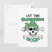 Laat de Shenanigans beginnen met St. Patrick's Day Briefkaart (Voorkant / Achterkant)