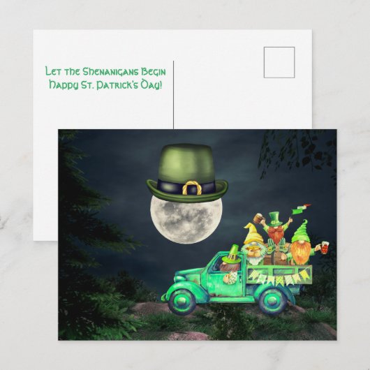 Laat de Shenanigans beginnen met St. Patrick's Day Briefkaart (Voorkant / Achterkant)