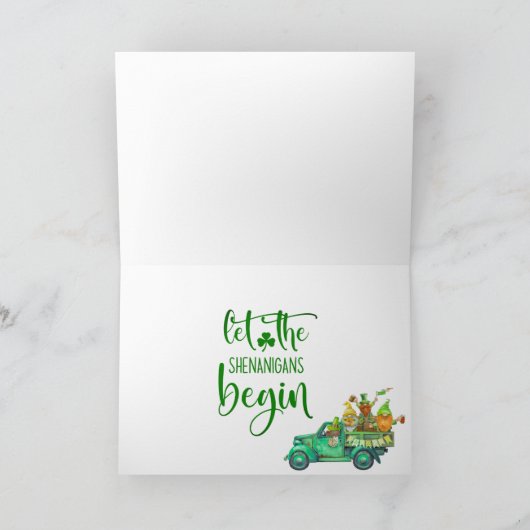 Laat de Shenanigans beginnen met St. Patrick's Day Kaart (Binnen)