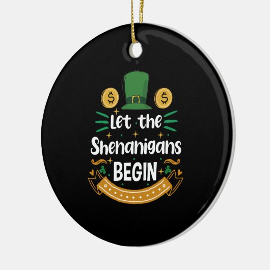 Laat de Shenanigans beginnen met St Patrick's Day Keramisch Ornament (Links)