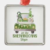 Laat de Shenanigans beginnen met St Patrick's Day  Metalen Ornament (Voorkant)