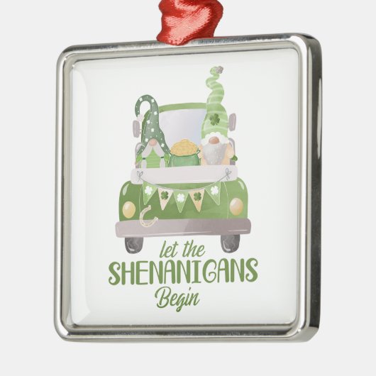 Laat de Shenanigans beginnen met St Patrick's Day  Metalen Ornament (Links)