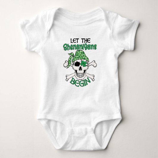 Laat de Shenanigans beginnen met St. Patrick's Day Romper (Voorkant)