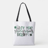 Laat de Shenanigans beginnen met St. Patrick's Day Tote Bag (Achterkant)