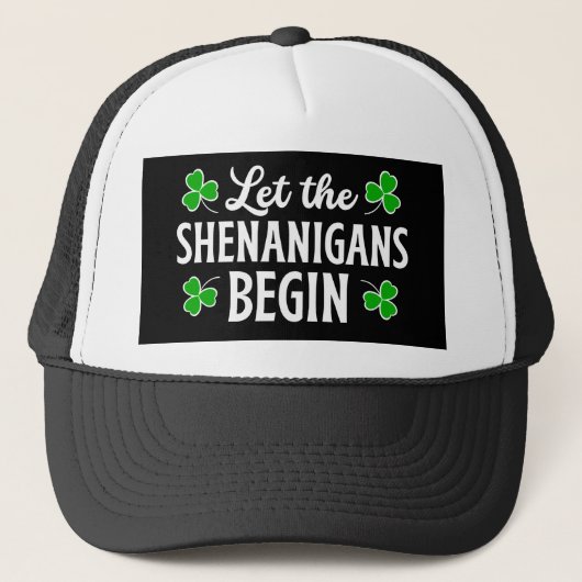 Laat de Shenanigans beginnen met St Patrick's Day Trucker Pet (Voorkant)
