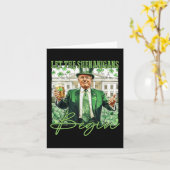 Laat de Shenanigans beginnen met Trump St Patricks Kaart (Gele Bloem)