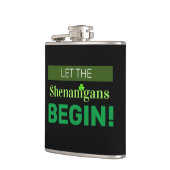 Laat de shenanigans beginnen met vinylgevulde kolf heupfles (Links)