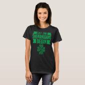 Laat de Shenanigans beginnen St Patricks Day Irish T-shirt (Voorkant volledig)