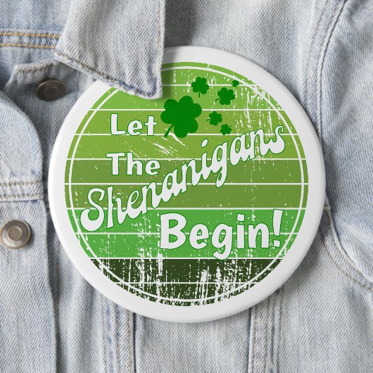 Laat de Shenanigans beginnen! - St. Patrick's Day Ronde Button 6,0 Cm (In situ)