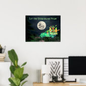 Laat de Shenanigans met de Ierse Gnomen Full Moon  Poster (Thuiskantoor)