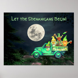 Laat de Shenanigans met de Ierse Gnomen Full Moon  Poster