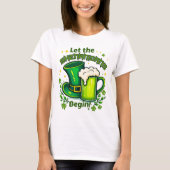 Laat de shenanigans St. Patrick dag beginnen op wi T-shirt (Voorkant)