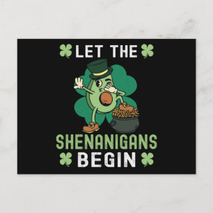 Laat de shenanzen beginnen - sint - patricks dag briefkaart