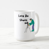 Laat de show doen met de fotograaf koffiemok (Voorkant rechts)