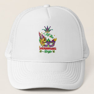 Laat de Sjalannerie Begin Mardi Gras Trucker Hoed Pet